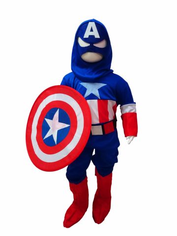 American Superhero Fancy Dress Costume for Kids - Imported